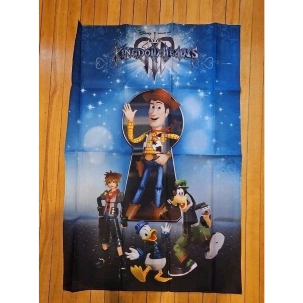 Toy Story Kingdom Hearts Flag Wall Banner 39inx27in Woody Goofy Donald Duck Sora